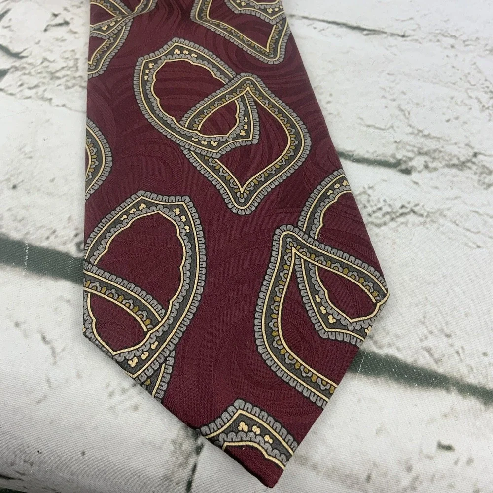 Michael Jacobs For Nordstrom Silk Tie‎ Maroon Locking Links
